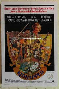 g260 KIDNAPPED one-sheet movie poster '71 Caine, Robert Louis Stevenson