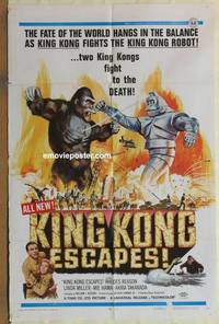 g271 KING KONG ESCAPES one-sheet movie poster '68 Toho, Ishiro Honda
