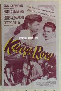 g279 KINGS ROW one-sheet movie poster R56 Ronald Reagan, Ann Sheridan