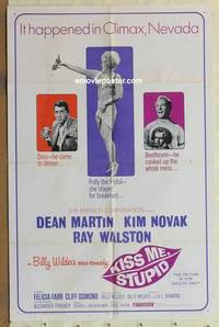 g282 KISS ME STUPID one-sheet movie poster '65 Billy Wilder, Kim Novak
