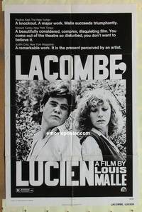 g291 LACOMBE LUCIEN one-sheet movie poster '74 Louis Malle, French!