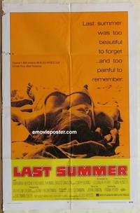 g314 LAST SUMMER one-sheet movie poster '69 Barbara Hershey, Thomas