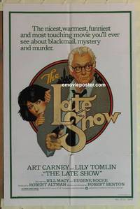 g322 LATE SHOW one-sheet movie poster '77 great Richard Amsel artwork!