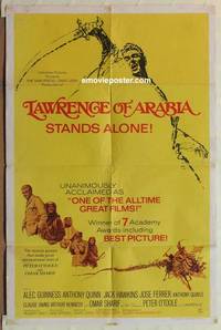 g324 LAWRENCE OF ARABIA one-sheet movie poster R70 David Lean classic!