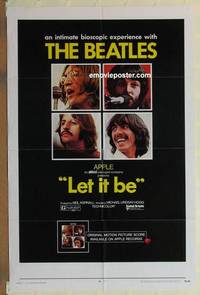 g335 LET IT BE one-sheet movie poster '70 The Beatles, John Lennon