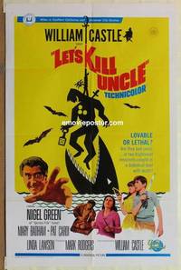 g337 LET'S KILL UNCLE one-sheet movie poster '66 William Castle horror!