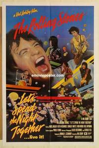 g340 LET'S SPEND THE NIGHT TOGETHER one-sheet movie poster '83 Mick Jagger