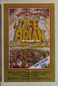 g342 LIFE OF BRIAN style B one-sheet movie poster '79 Monty Python, Cleese