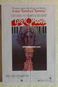g351 LISZTOMANIA one-sheet movie poster '75 Ken Russell, Roger Daltrey