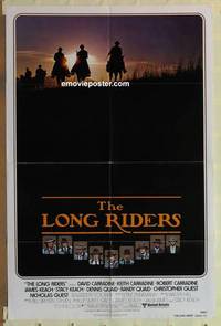 g371 LONG RIDERS advance one-sheet movie poster '80 Walter Hill, Carradines!