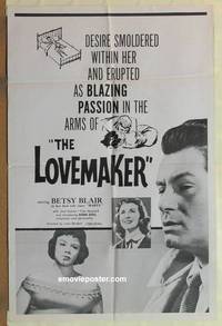 g393 LOVEMAKER one-sheet movie poster '58 see Besty Blair from Marty!