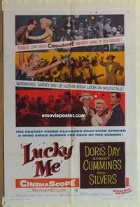 g401 LUCKY ME one-sheet movie poster '54 Doris Day, Phil Silvers