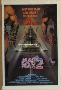g410 MAD MAX 2: THE ROAD WARRIOR int'l one-sheet movie poster '82 Mel Gibson