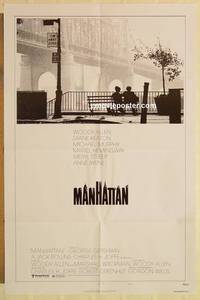 g436 MANHATTAN style B one-sheet movie poster '79 Woody Allen, Hemingway