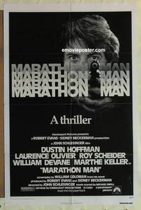 g438 MARATHON MAN one-sheet movie poster '76 Dustin Hoffman, Olivier