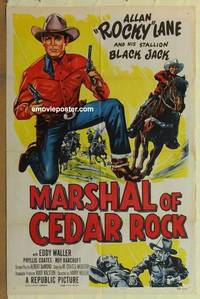 g446 MARSHAL OF CEDAR ROCK one-sheet movie poster '53 Allan Rocky Lane