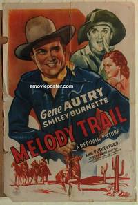 g459 MELODY TRAIL one-sheet movie poster R43 Gene Autry, Ann Rutherford