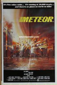 g463 METEOR int'l style one-sheet movie poster '79 New York destroyed!
