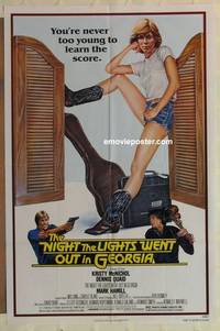g574 NIGHT THE LIGHTS WENT OUT IN GEORGIA one-sheet movie poster '81
