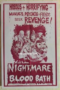 g824 SATAN'S SADISTS one-sheet movie poster '69 Nightmare Bloodbath!