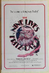 g583 NINE LIVES OF FRITZ THE CAT one-sheet movie poster '74 R. Crumb