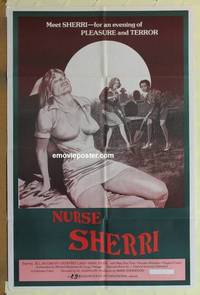 g592 NURSE SHERRI one-sheet movie poster '77 sex, pleasure and terror!