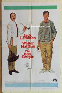 g594 ODD COUPLE one-sheet movie poster '68 Walter Matthau, Jack Lemmon
