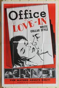 g600 OFFICE LOVE-IN one-sheet movie poster '68 white collar sexploitation!