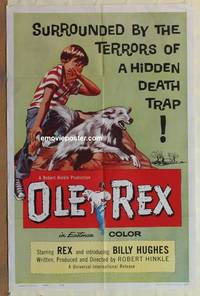 g605 OLE REX one-sheet movie poster '61 Billy Hughes, boy & his dog!