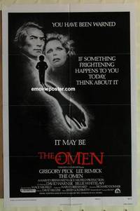 g608 OMEN one-sheet movie poster '76 Gregory Peck, Lee Remick, horror!