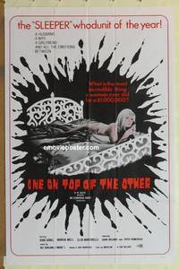 g621 ONE ON TOP OF THE OTHER one-sheet movie poster '69 Lucio Fulci