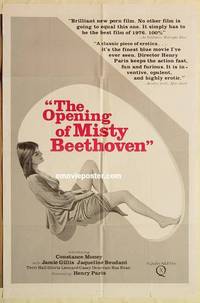 g625 OPENING OF MISTY BEETHOVEN one-sheet movie poster '76 Constance Money