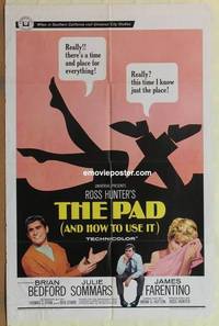 g650 PAD one-sheet movie poster '66 Ross Hunter, Brian Bedford, wild!