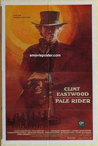 g652 PALE RIDER int'l one-sheet movie poster '85 great Clint Eastwood image!