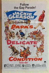 g655 PAPA'S DELICATE CONDITION one-sheet movie poster '63 Jackie Gleason