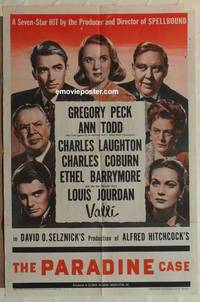 g657 PARADINE CASE one-sheet movie poster '48 Alfred Hitchcock, Peck, Todd