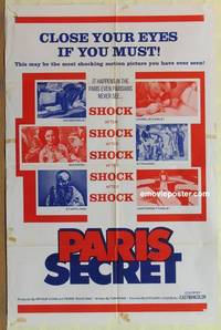 g663 PARIS SECRET one-sheet movie poster '64 French sexploitation!