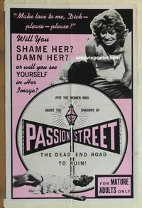 g666 PASSION STREET one-sheet movie poster '64 Make love to me, Dick!