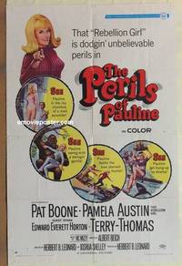 g681 PERILS OF PAULINE one-sheet movie poster '67 Pamela Austin, Boone