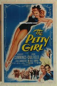 g686 PETTY GIRL one-sheet movie poster R55 great sexy Joan Caulfield image!