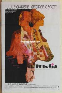g687 PETULIA one-sheet movie poster '68 Julie Christie, George C Scott