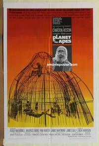 g696 PLANET OF THE APES one-sheet movie poster '68 Charlton Heston