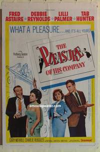 g700 PLEASURE OF HIS COMPANY one-sheet movie poster '61 Fred Astaire