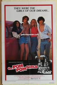 g706 POM POM GIRLS one-sheet movie poster '76 high school teen sex!