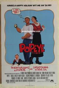g708 POPEYE one-sheet movie poster '80 Robert Altman, Robin Williams