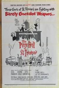g731 PURE HELL OF ST TRINIAN'S one-sheet movie poster '61 English comedy!
