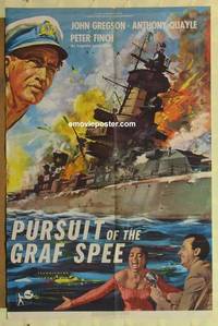 g029 BATTLE OF THE RIVER PLATE one-sheet movie poster '56 Pressburger