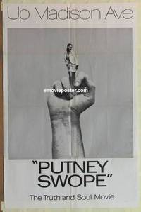 g734 PUTNEY SWOPE one-sheet movie poster '69 Robert Downey black comedy!