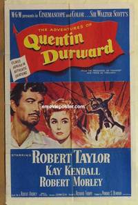 g008 ADVENTURES OF QUENTIN DURWARD one-sheet movie poster '55 Bob Taylor