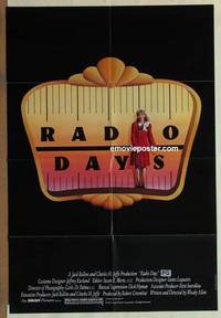 g738 RADIO DAYS one-sheet movie poster '87 Woody Allen, Mike Starr